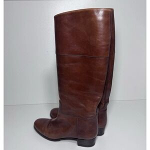 Vtg 70s 80s Tanino Crisci Boots Tall Riding Boots 5.5 36 Equestrian Italy Flaws